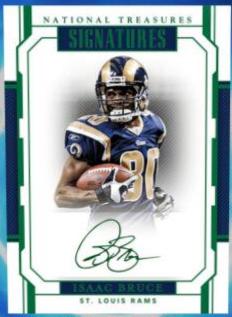 Isaac Bruce Football Cards 2018 National Treasures Signatures