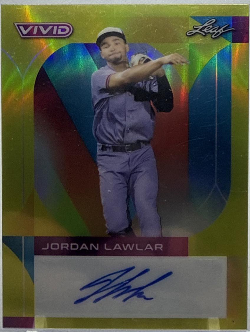 Jordan Lawlar #BA-JL2 2022 Leaf Vivid Autograph Baseball