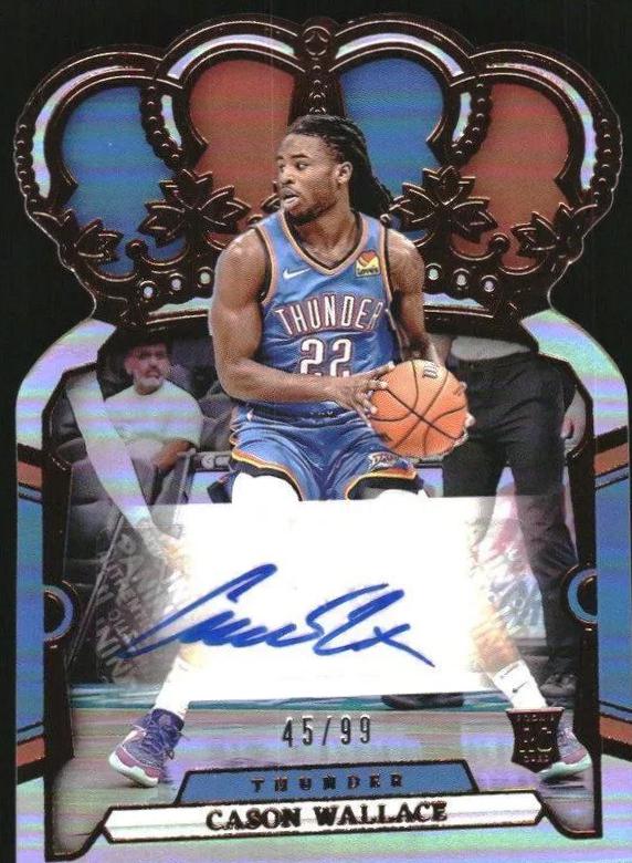 Cason Wallace #RC-CAS Basketball Cards 2023 Panini Crown Royale Rookie Autograph