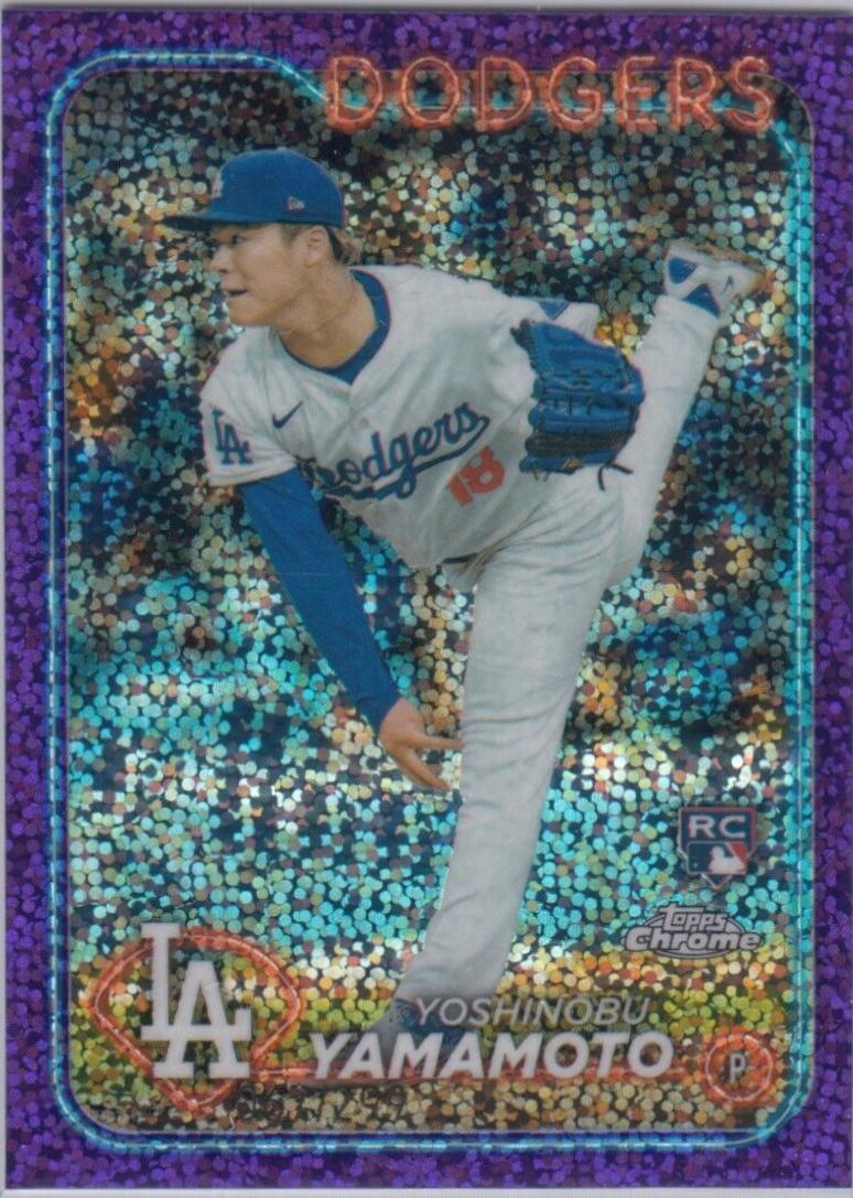 Yoshinobu Yamamoto [Purple Speckle Refractor] #18 Prices | 2024