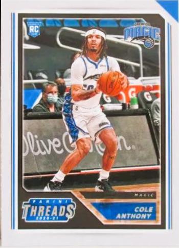 Cole Anthony #98 Basketball Cards 2020 Panini Chronicles