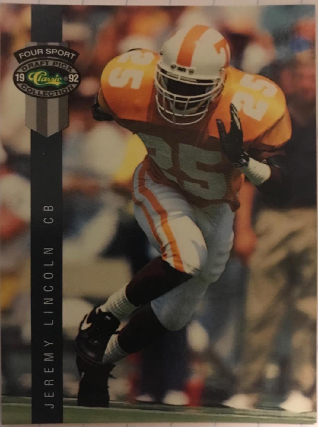 Jeremy Lincoln #95 Football Cards 1992 Classic 4 Sport