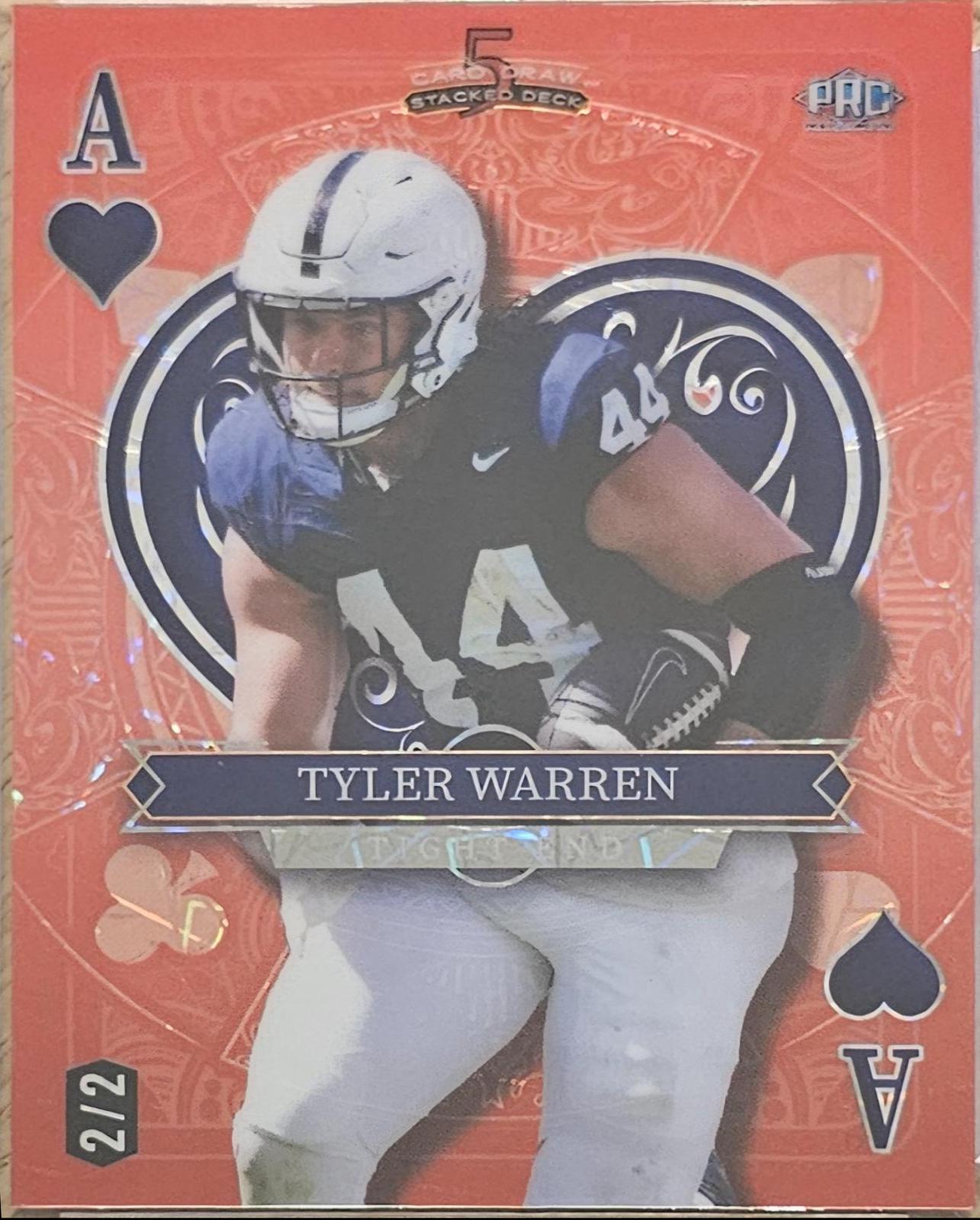 Tyler Warren #SDPH-TWN 2024 Wild Card 5 Card Draw Stacked Deck Football
