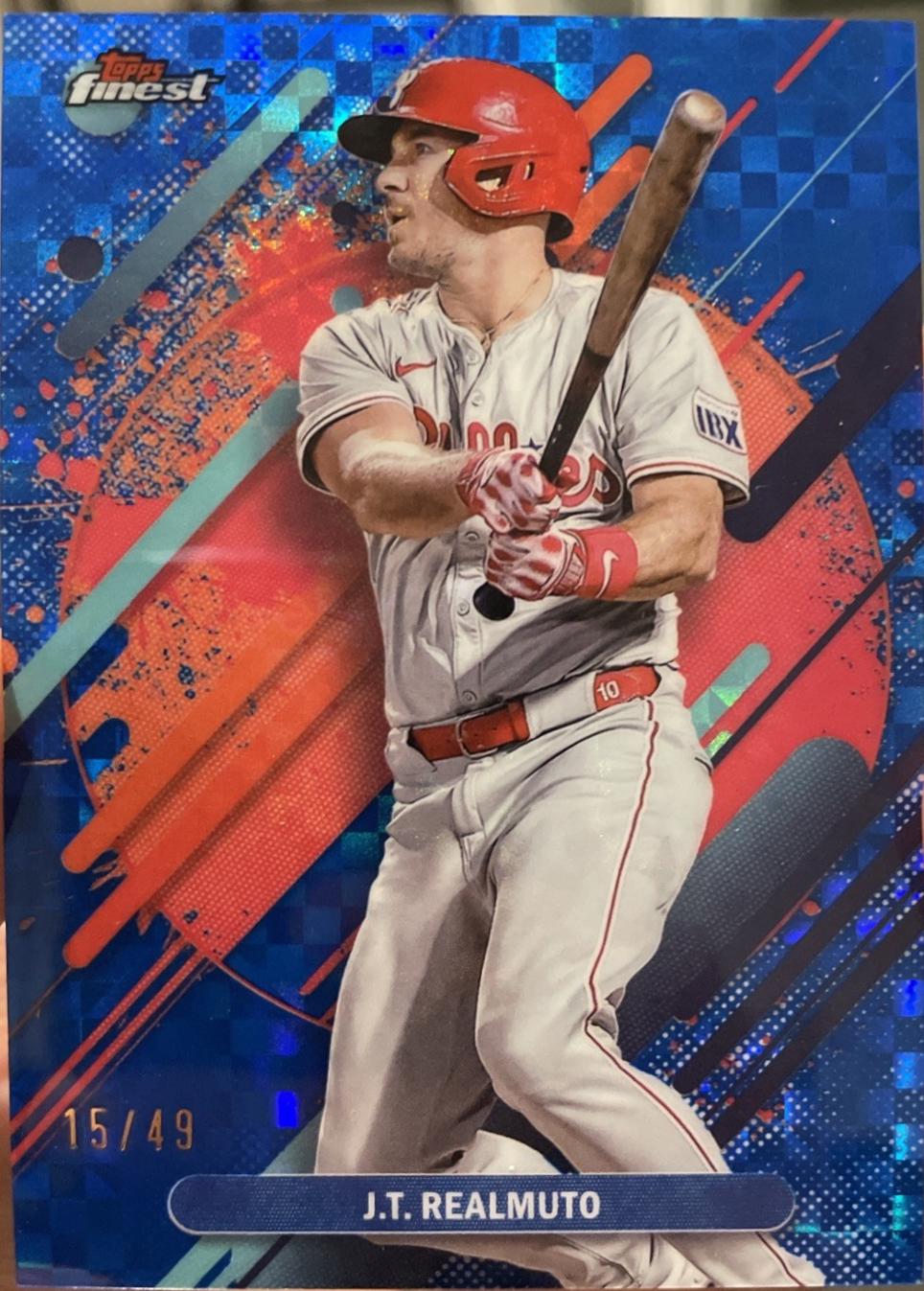 J.T. Realmuto [Blue Checkerboard Refractor] #210