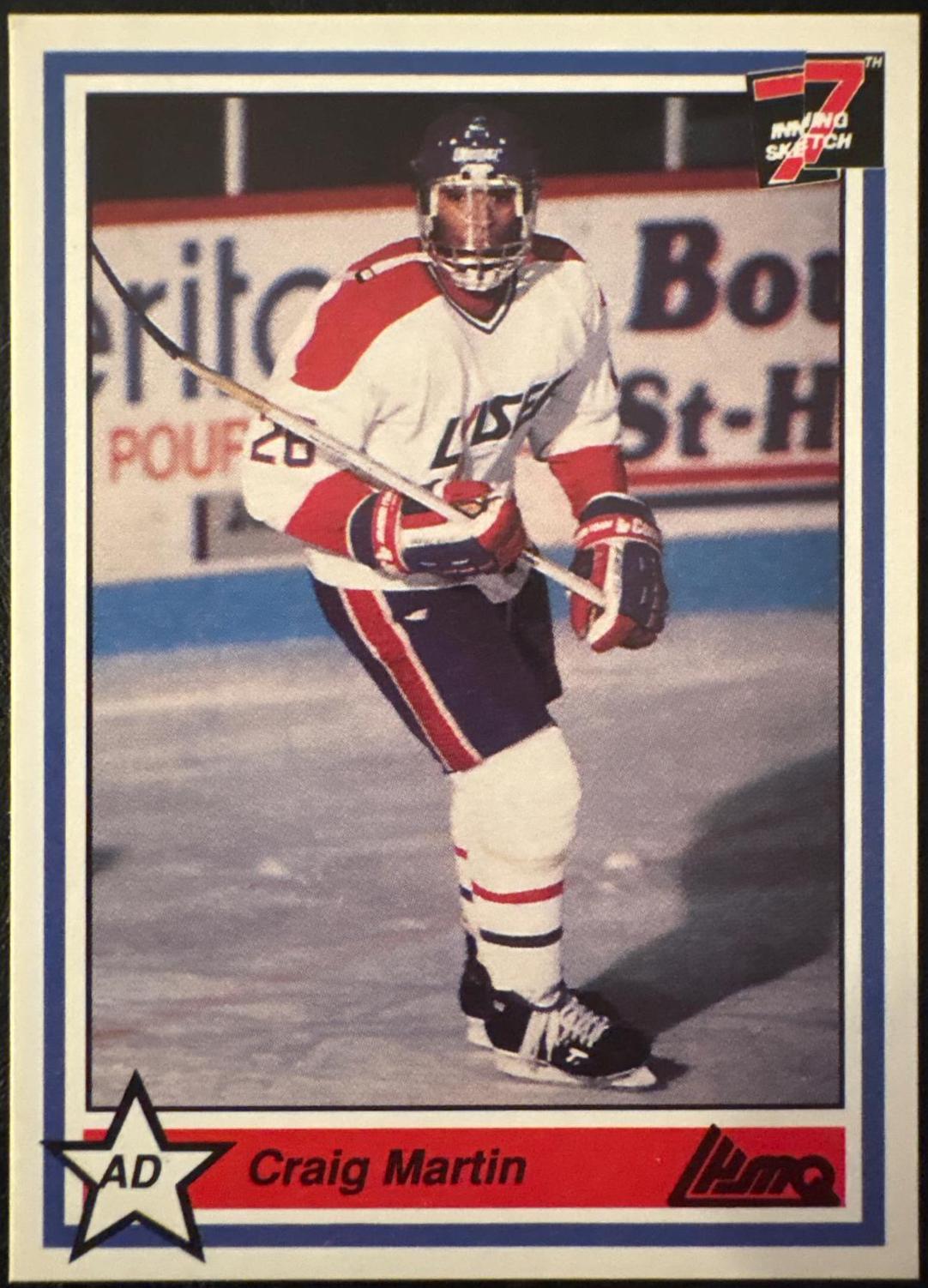 Craig Martin #228 1990 7th Inning Sketch Lhjmq Hockey