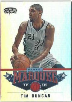 Tim Duncan #76 Basketball Cards 2012 Panini Marquee