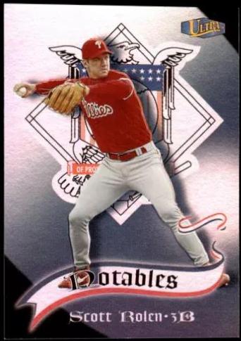 Scott Rolen #9 Baseball Cards 1998 Ultra Notables