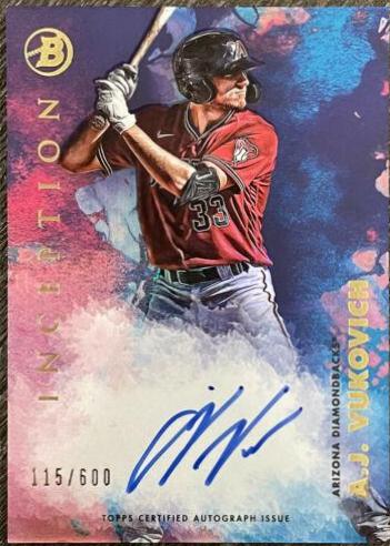 A. J. Vukovich #PA-AVH Baseball Cards 2021 Bowman Inception Autographs