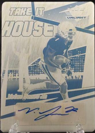 Velus Jones Jr. #TH-VJJ 2022 Leaf Valiant Autographs Take It To The House Football