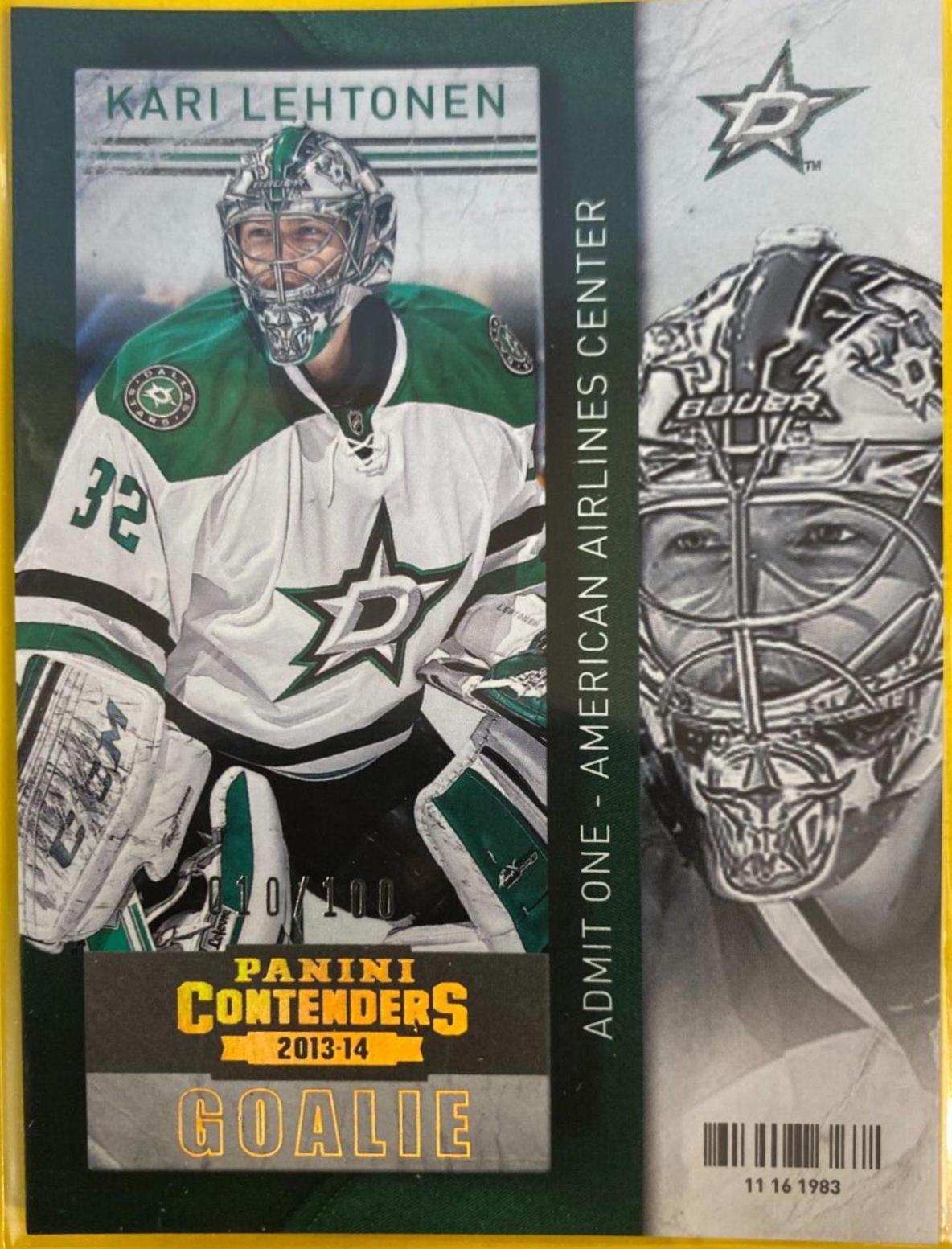 Kari Lehtonen #55 Hockey Cards 2013 Panini Contenders
