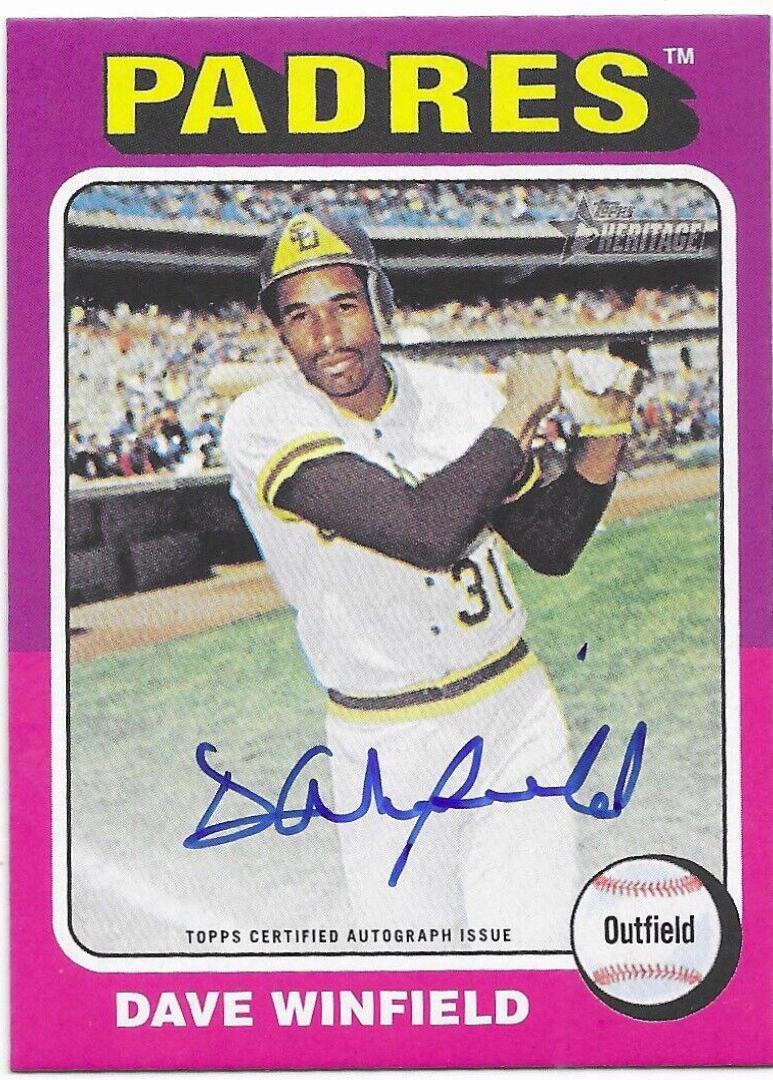 Dave Winfield #ROA-DW Baseball Cards 2024 Topps Heritage Real One Autograph