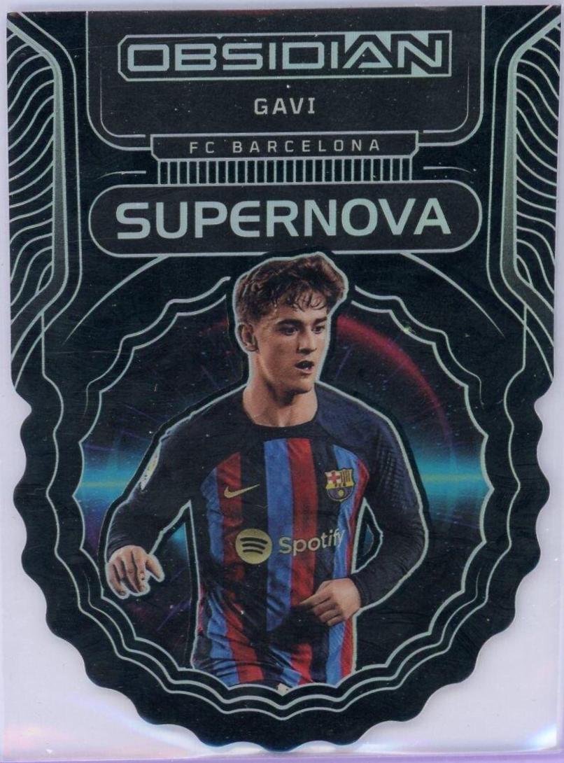 Gavi #5 Soccer Cards 2022 Panini Obsidian Supernova