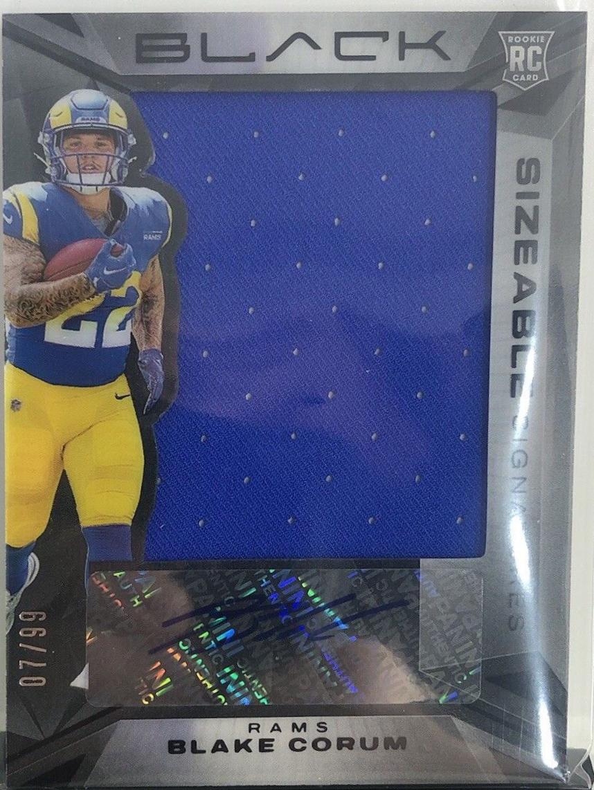 Blake Corum #107 Football Cards 2024 Panini Black Rookies Autograph