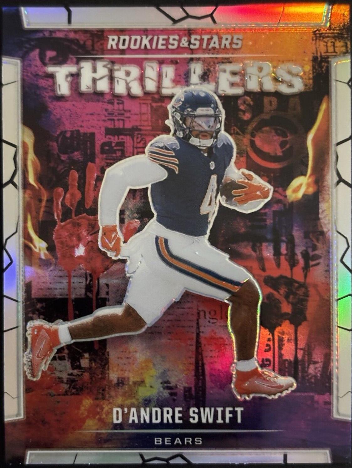 D'Andre Swift #T-DST Football Cards 2024 Panini Rookies & Stars Thrillers Silver