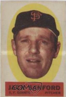Jack Sanford Baseball Cards 1963 Topps Peel Offs