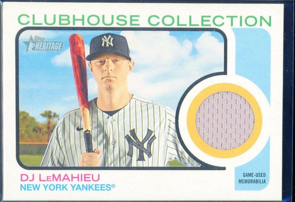 DJ LeMahieu #CC-DL Baseball Cards 2022 Topps Heritage Clubhouse Collection Relics