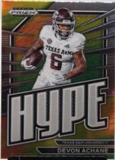 De'Von Achane #HP-12 Football Cards 2023 Panini Prizm Draft Picks Hype
