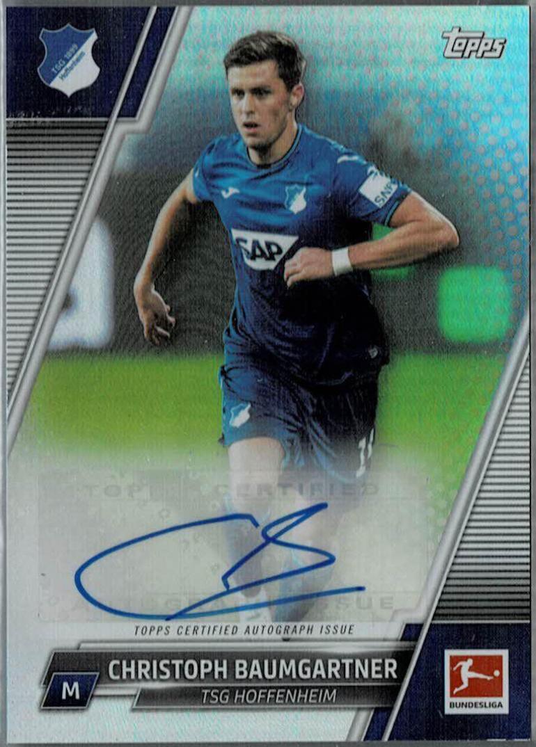 Christoph Baumgartner #BCA-CB Soccer Cards 2021 Topps Bundesliga Autographs