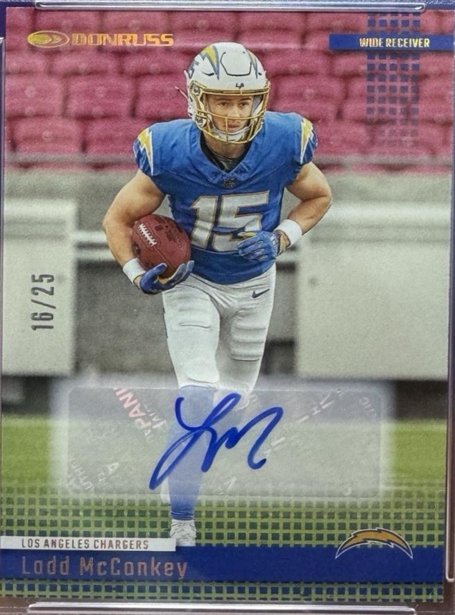 Ladd McConkey #39 Football Cards 2024 Panini Donruss Retro 2004 Autograph
