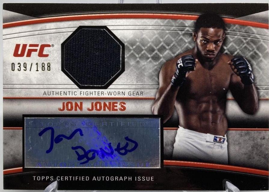 Jon Jones #AFG-JJ Ufc Cards 2010 Topps UFC Knockout Fighter Gear Relic