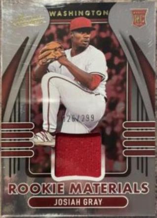 Josiah Gray #ARM-JG Baseball Cards 2022 Panini Absolute Rookie Materials