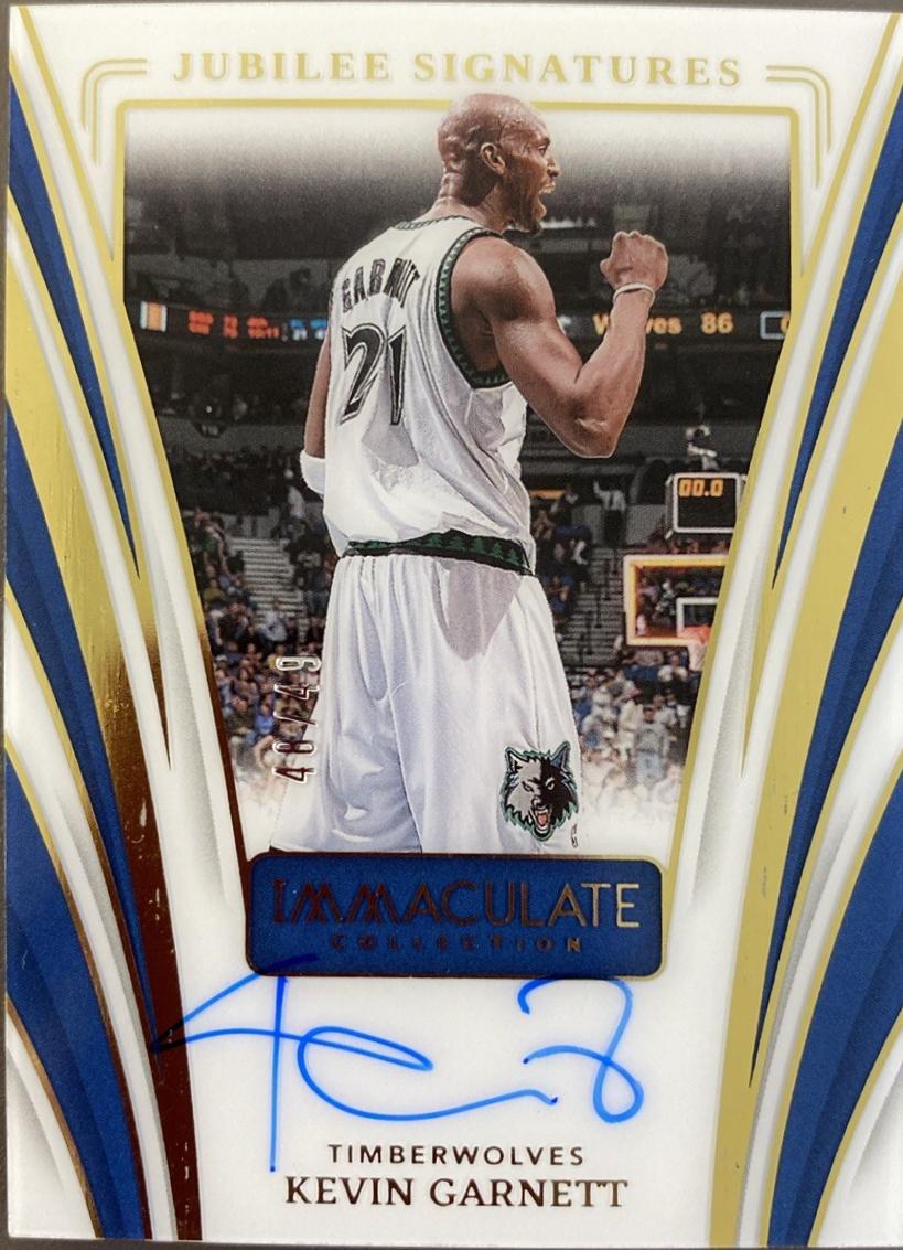 Kevin Garnett #10 Basketball Cards 2023 Panini Immaculate Jubilee Signatures
