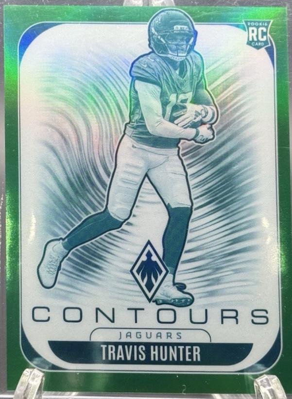 2025 Panini Phoenix Contours Travis Hunter [Green] #15 card