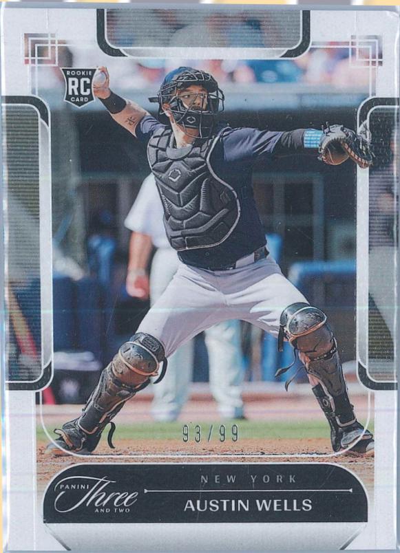 Austin Wells #76 2024 Panini Three and Two Baseball
