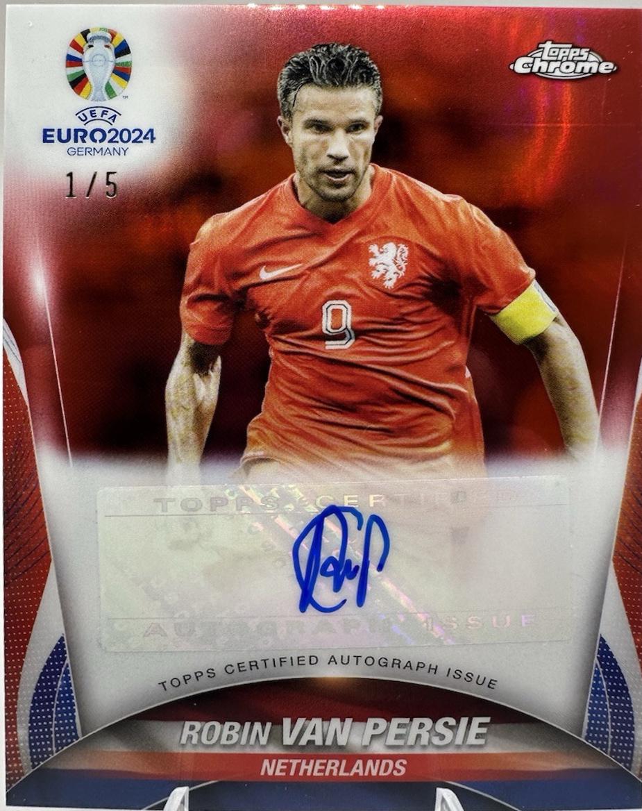 Robin van Persie #CA-RV Soccer Cards 2024 Topps Chrome UEFA Euro Autograph