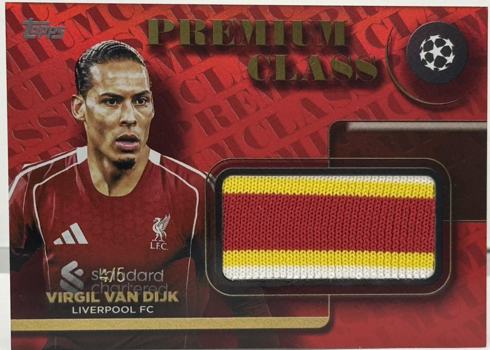 Virgil van Dijk #PCR-VVD 2025 Topps UEFA Premium Class Relic