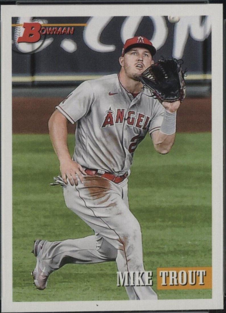 Mike Trout #4 Baseball Cards 2021 Bowman Heritage