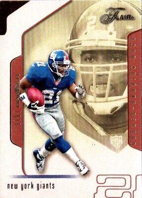 Tiki Barber #6 Football Cards 2002 Flair
