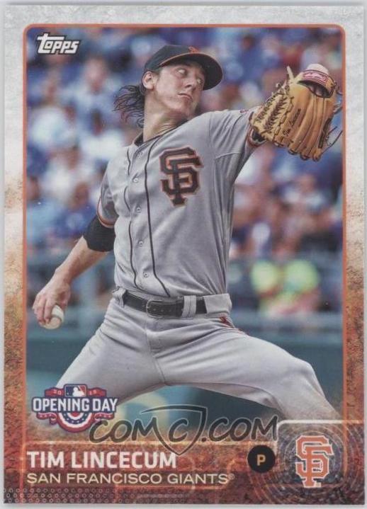 Tim Lincecum #24 Baseball Cards 2015 Topps Opening Day