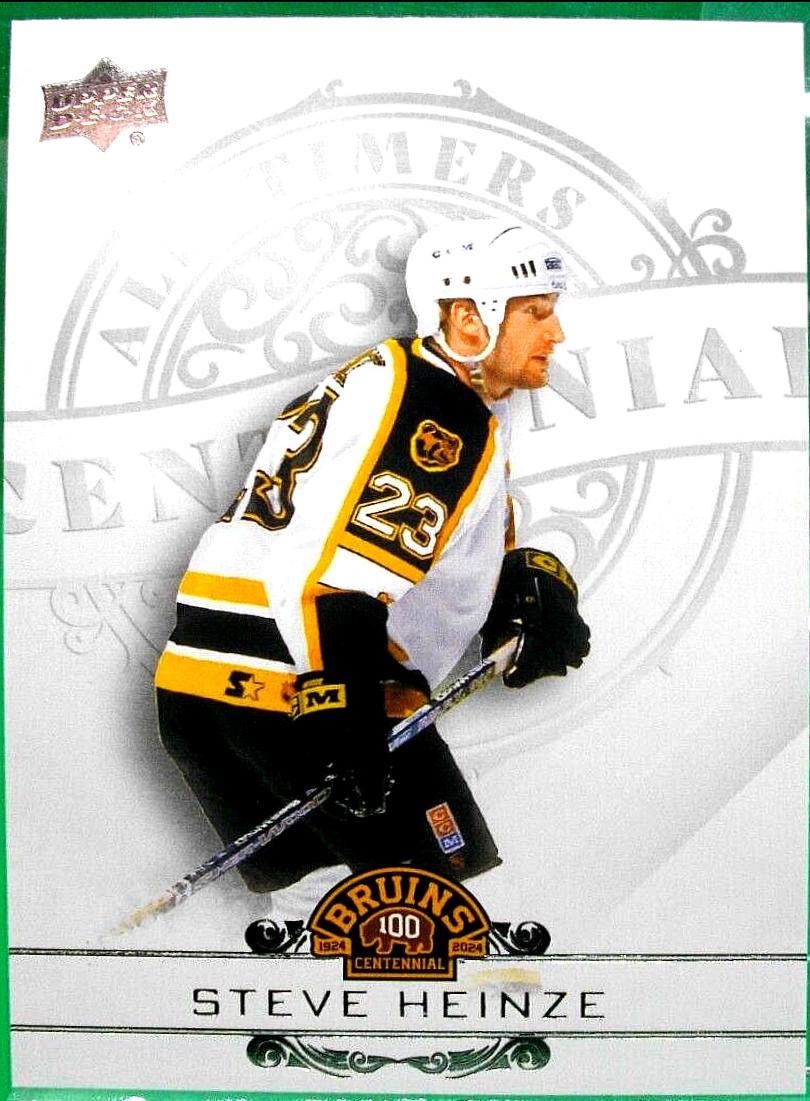 Steve Heinze #100-17 Hockey Cards 2023 Upper Deck Boston Bruins Centennial All-Timers