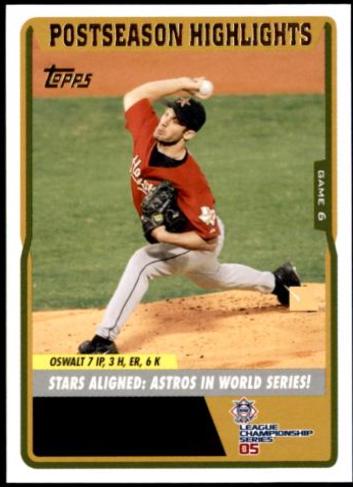 Roy Oswalt #UH127 Baseball Cards 2005 Topps Updates & Highlights