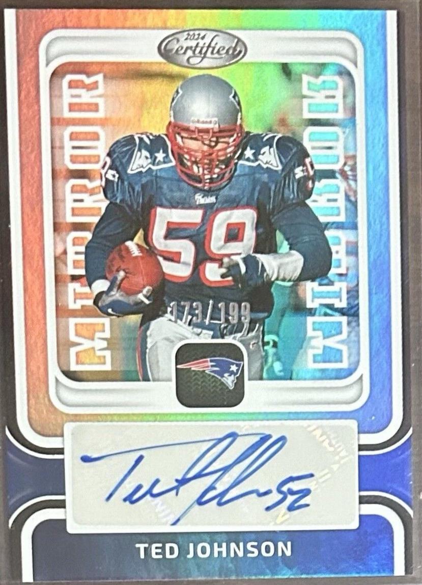 Ted Johnson #MS-TJ Football Cards 2024 Panini Certified Mirror Signature