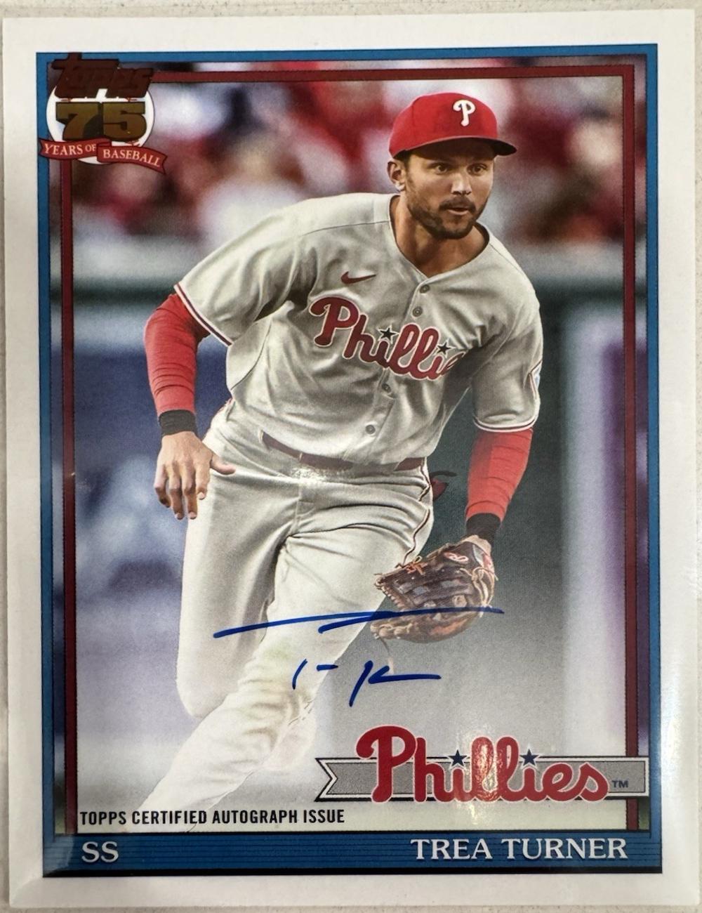 Trea Turner #91A-TT 2026 Topps Baseball 1991 Topps Autographs