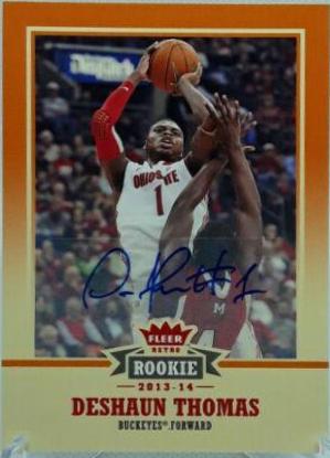 Deshaun Thomas #60 Basketball Cards 2013 Fleer Retro