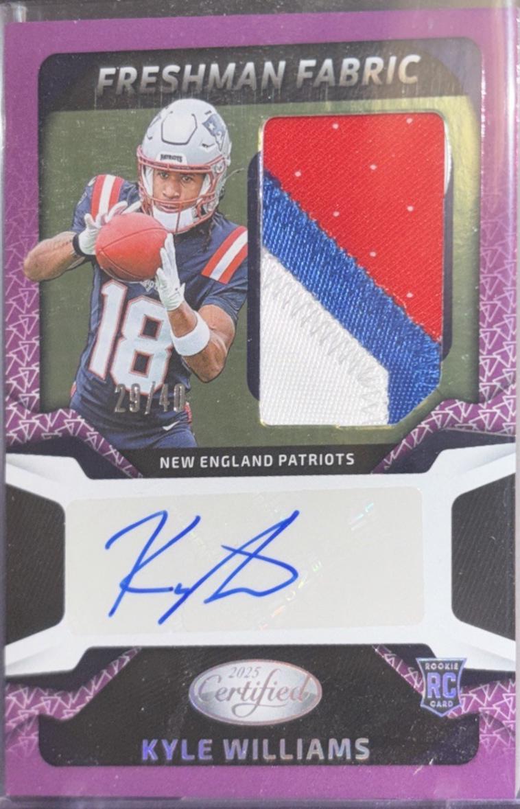Kyle Williams [Purple Etch] #FBC-KWS Prices | 2025 Panini Certified ...