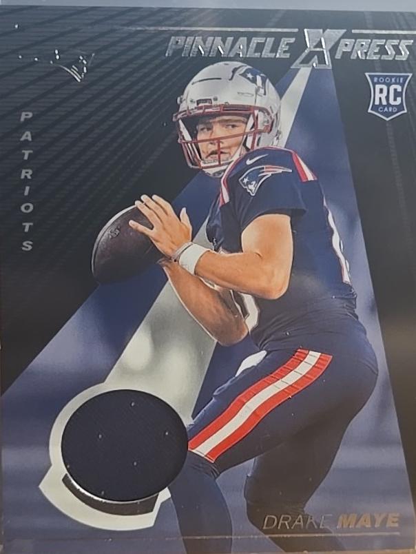 Drake Maye #PEM-DME Football Cards 2024 Panini Encore Pinnacle Express Materials