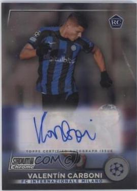 Valentin Carboni #CA-VC Soccer Cards 2022 Stadium Club Chrome UEFA Competitions Autographs