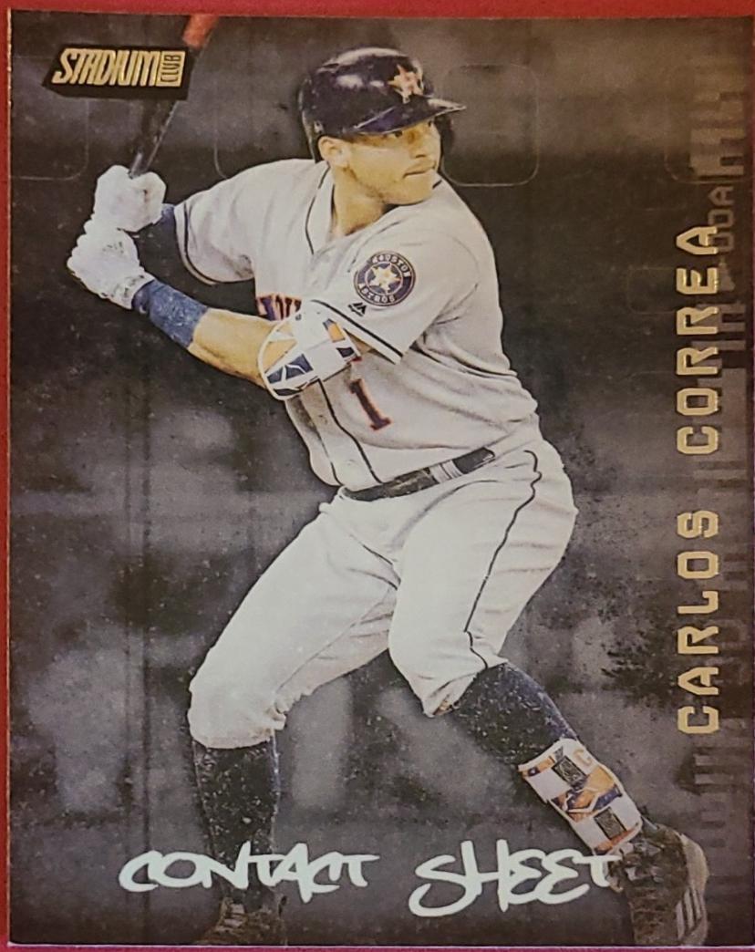 Carlos Correa #CS-CC Baseball Cards 2017 Stadium Club Contact Sheet