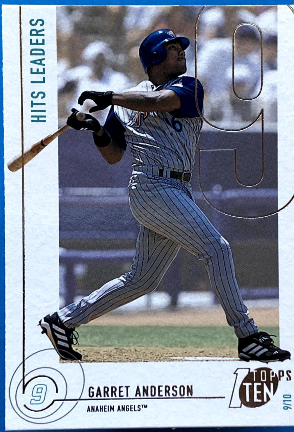 Garret Anderson #9 Baseball Cards 2002 Topps Ten