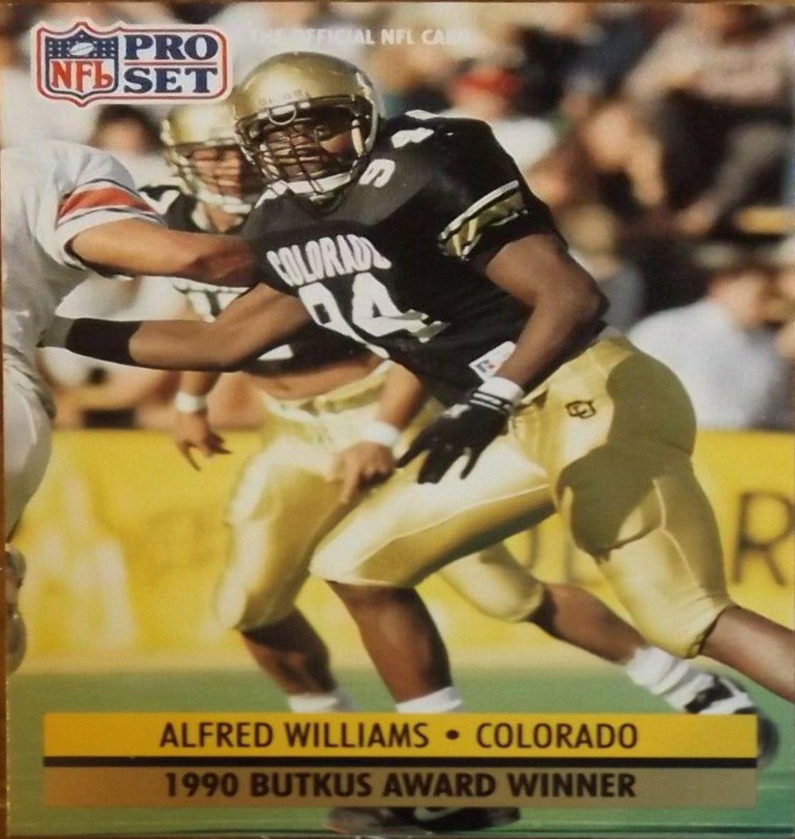 Alfred Williams #35 Football Cards 1991 Pro Set