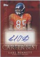 EARL BENNETT #CBA-EB Football Cards 2009 Topps Career Best Autographs
