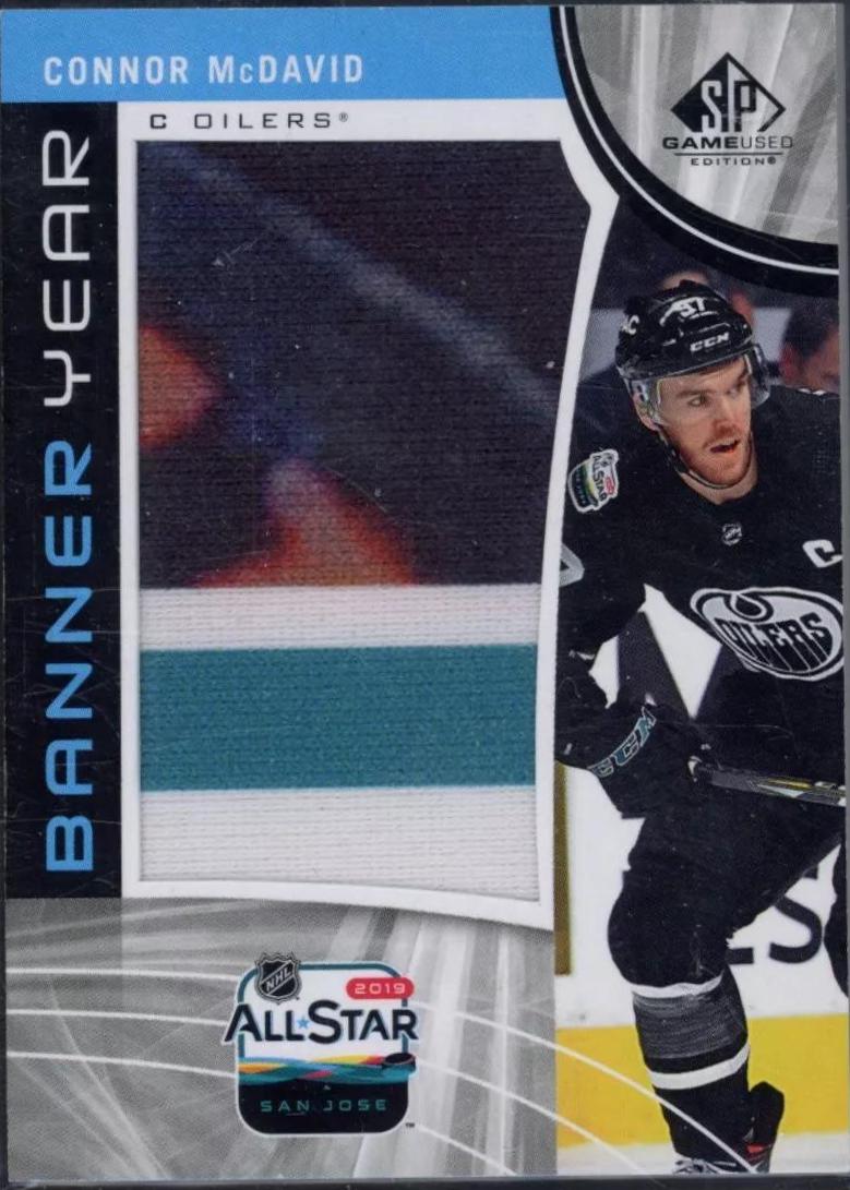 Connor McDavid #BAS-1 Hockey Cards 2019 SP Game Used Banner Year NHL All Star