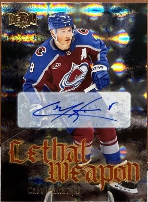 Cale Makar #LW-8 2025 Skybox Metal Universe Lethal Weapon Autograph Hockey
