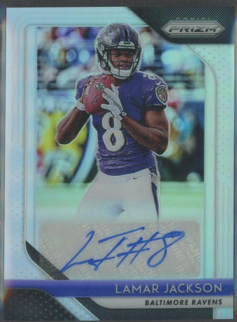 Lamar Jackson #12 2018 Panini Prizm Football Rookie Autographs