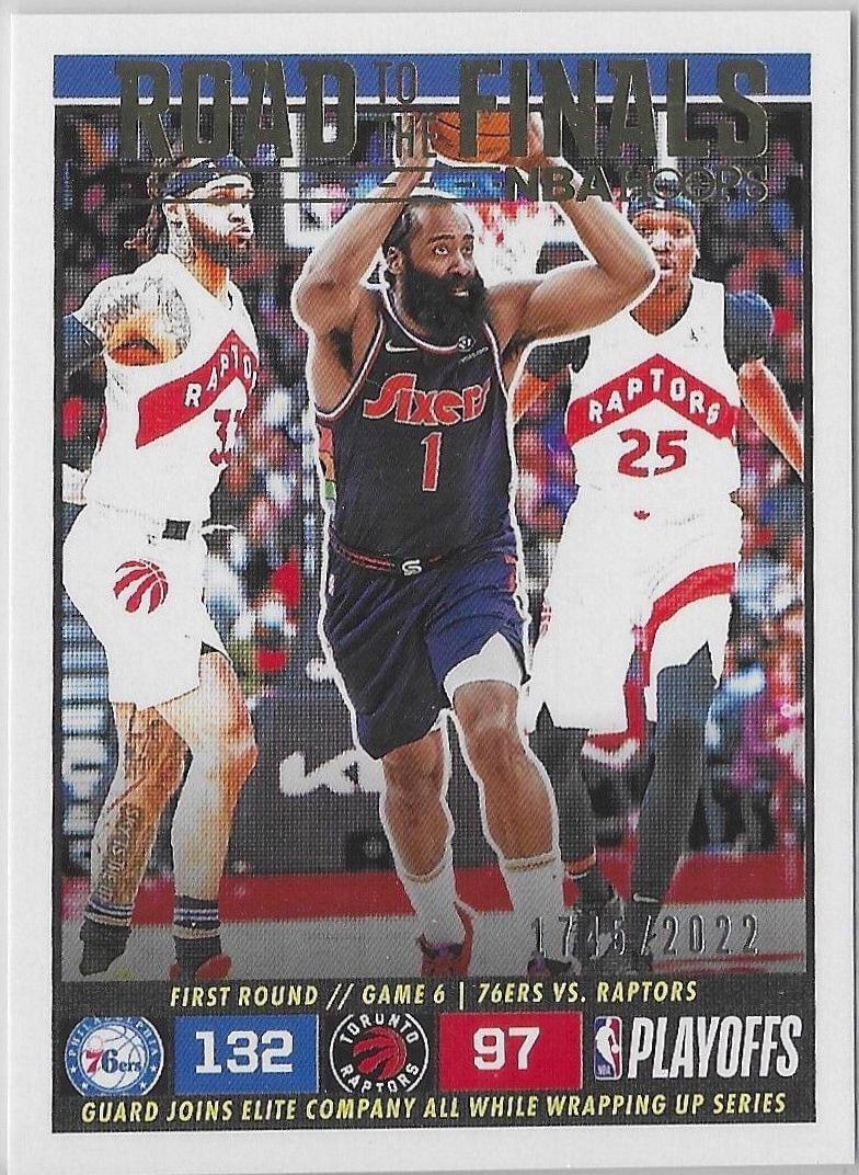 James Harden #40 Basketball Cards 2022 Panini Hoops Road to the Finals