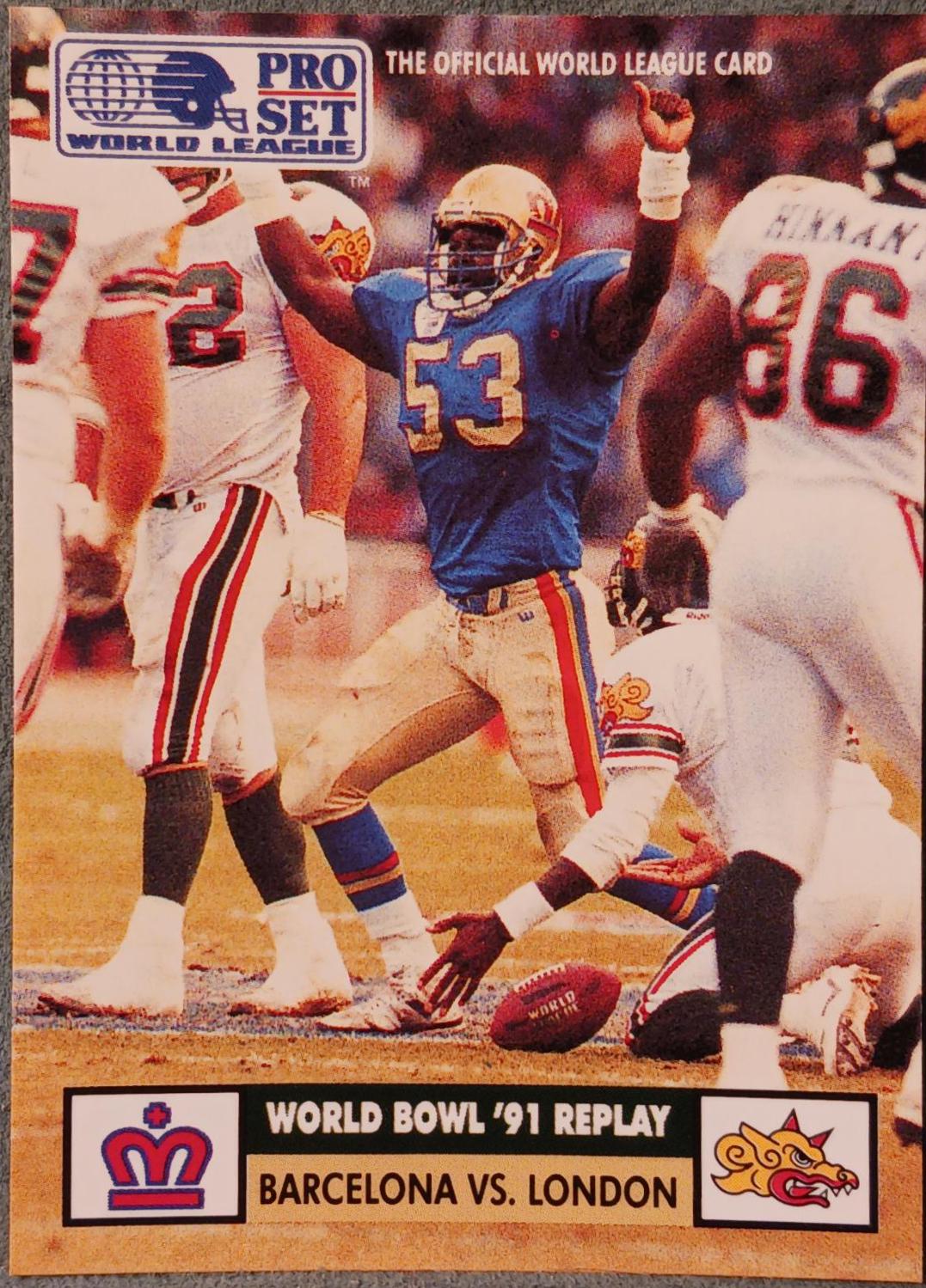 Marlon Brown #8 Football Cards 1991 Pro Set Wlaf